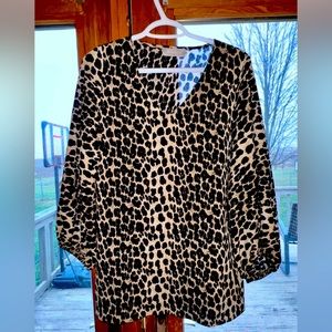 CHEETAH Belongsci 3/4 sleeve cheetah blouse size S
